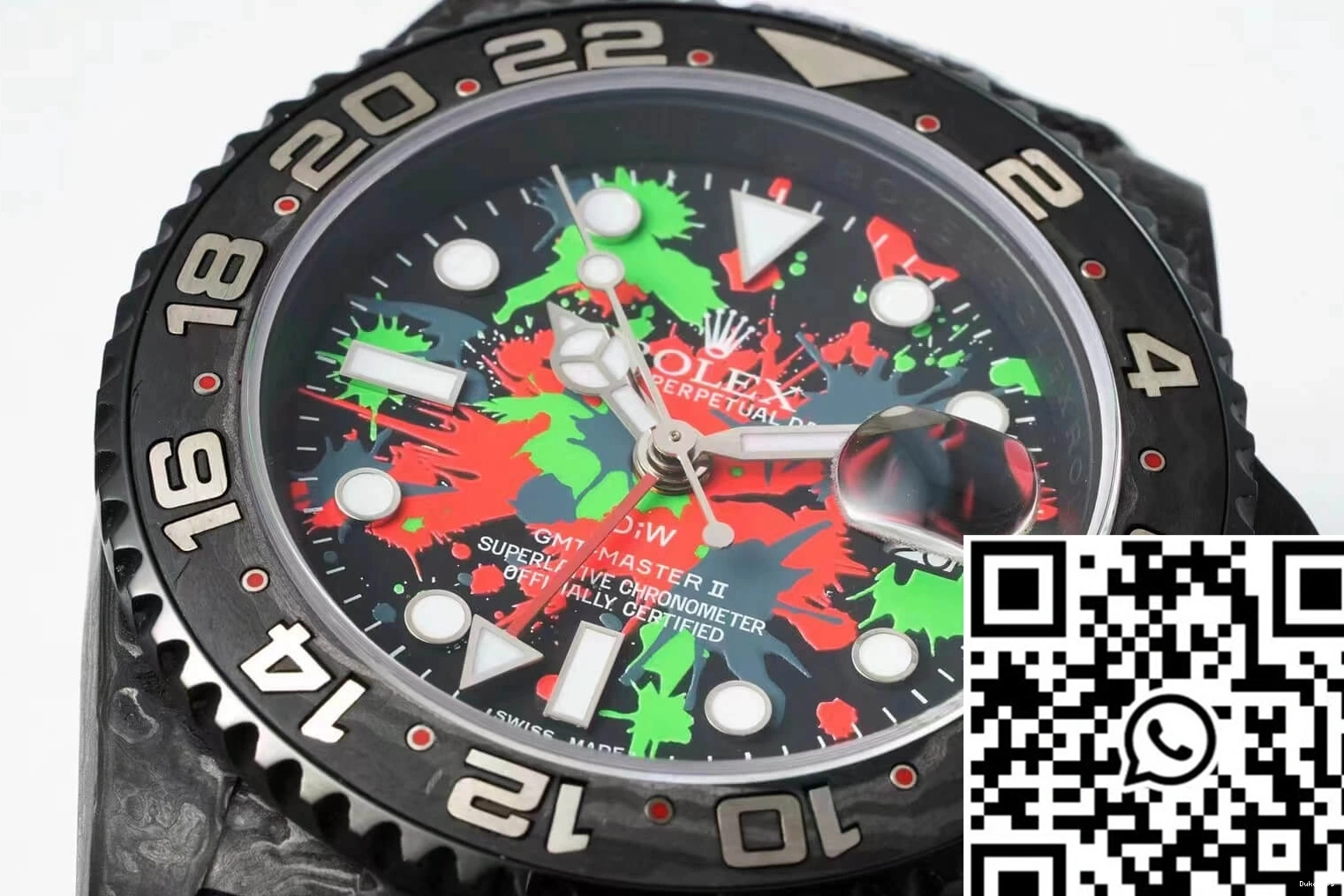 Rolex Black II Color Strap Carbon GMT-MASTER Diw Fabric Fiber Dial 1019